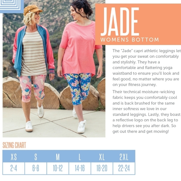 Lularoe Capri Workout Leggings Jade M NWT - Picture 8 of 8